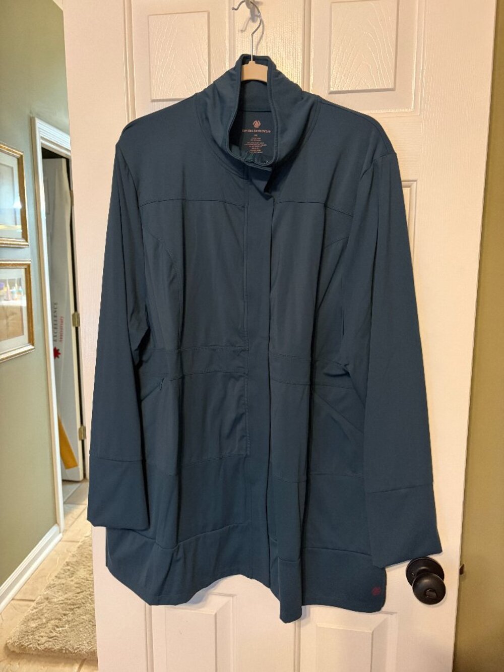 AnyAge Wear Madison Long Jacket, Size 3XL, in Sea Blend Blue